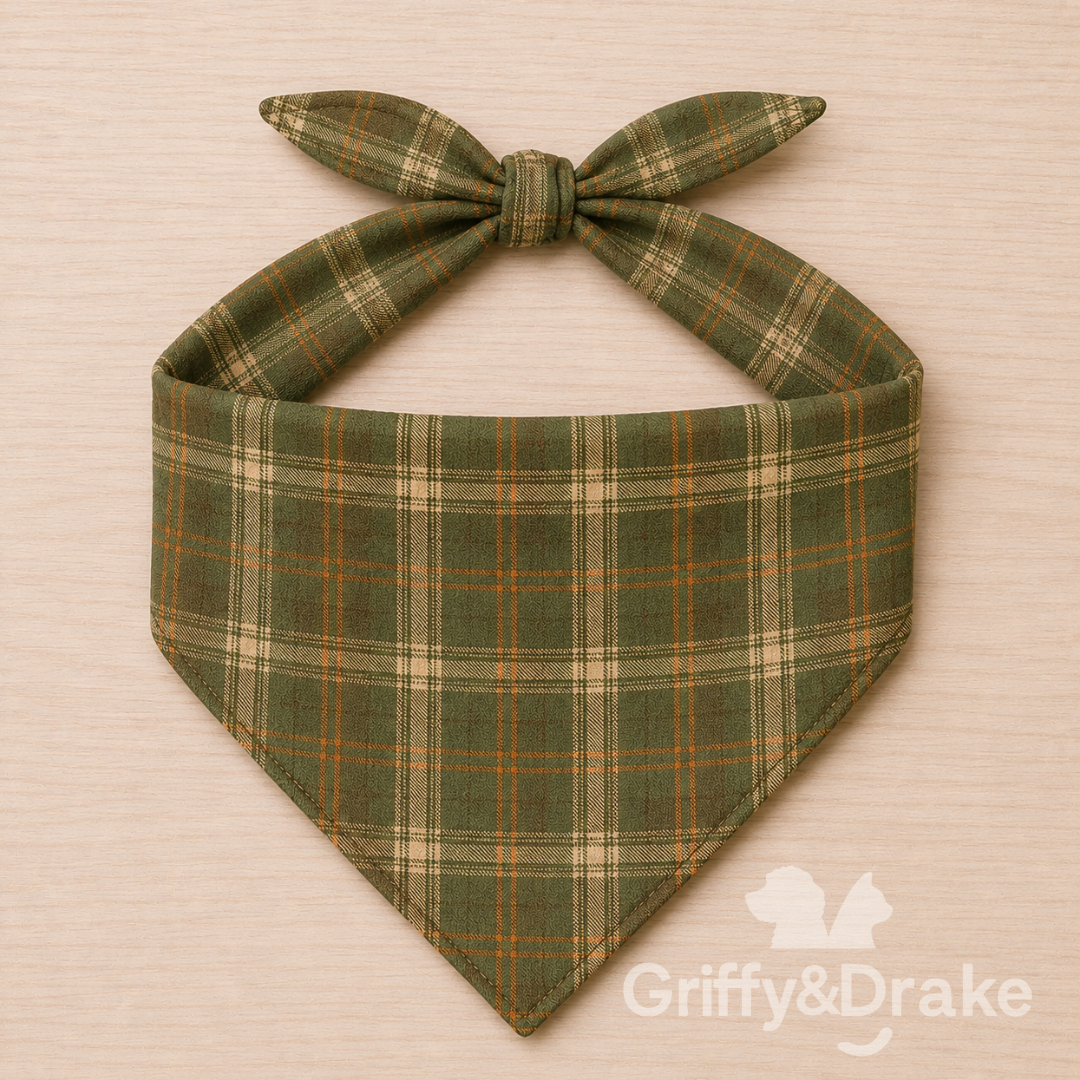 Fall Forest Friends Plaid Bandana