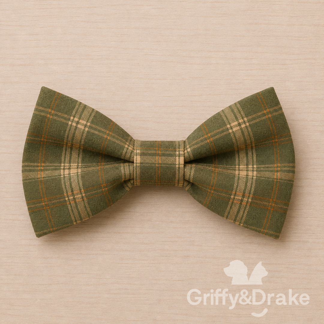 Fall Forest Friends Plaid Bow Tie