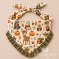 Fall Forest Friends Ruffle Bandana