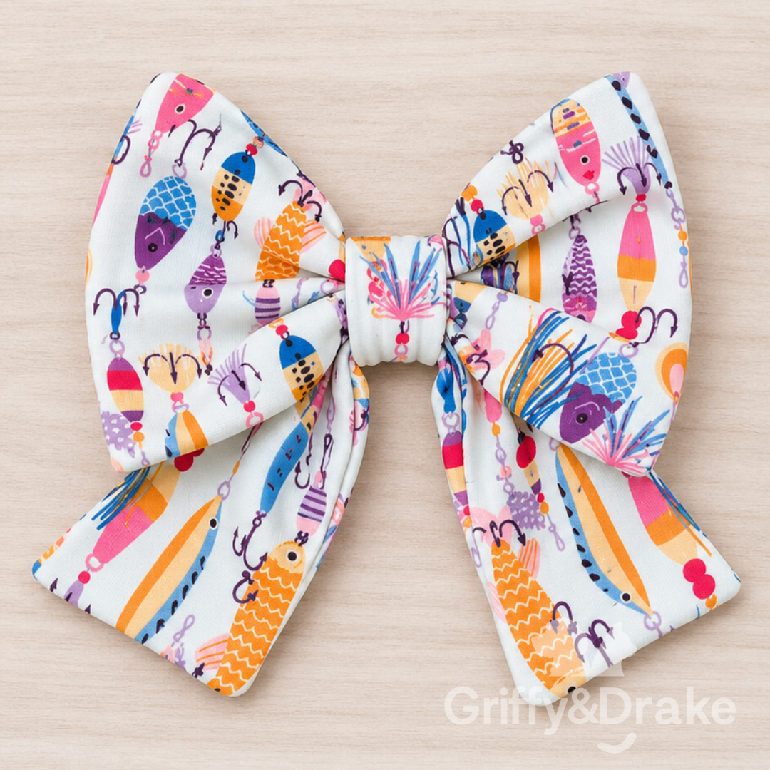 Gone Fishing Sailor Bow