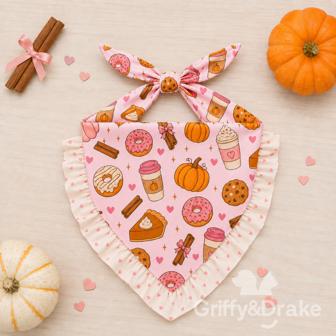 Pumpkin Spice Ruffle Bandana