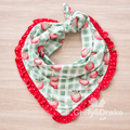 Strawberry Picnic Ruffle Bandana