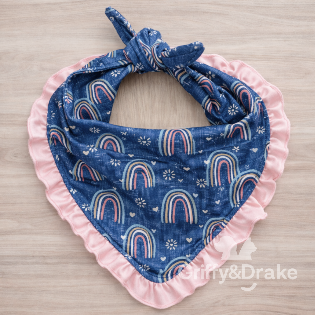 Twilight Rainbow Ruffle Bandana